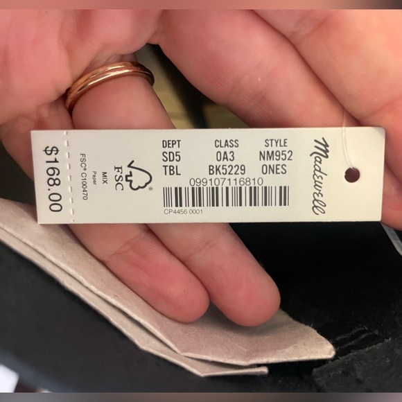 Madewell The Transport Bucket Bag, Black Leather, NWT - Picture 9 of 16